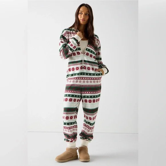 Fabletics Cozy Fleece Hooded Onesie Sz small tall - Picture 3 of 8